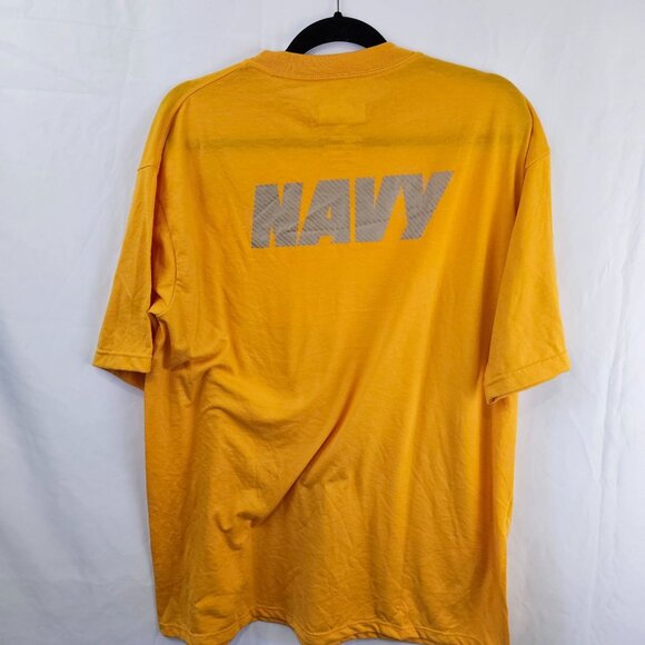 Authentic U.S. Navy Originals Yellow T-Shirt By M.J. Soffe Size Large - Picture 3 of 8